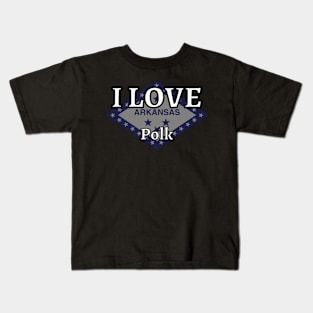 I LOVE Polk | Arkensas County Kids T-Shirt